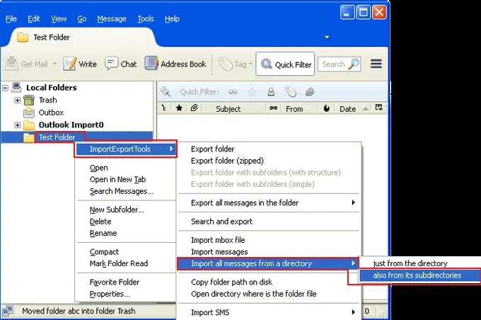 import all messages from a directory