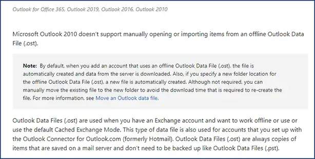 load ost file into outlook