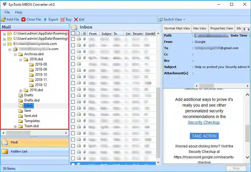 mozilla sbd to pst