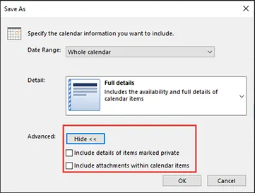 advanced option