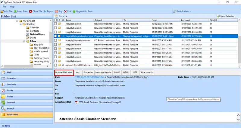 How to Examine PST File