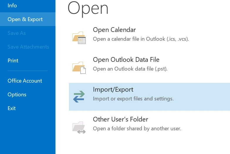 Export Intermedia emails to PST