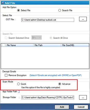 select mode