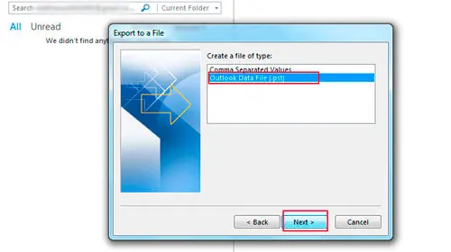 outlook-pst-export-option