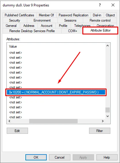 user Account flag