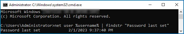 Basic cmd query for Checking Last Password Change in Active Directory