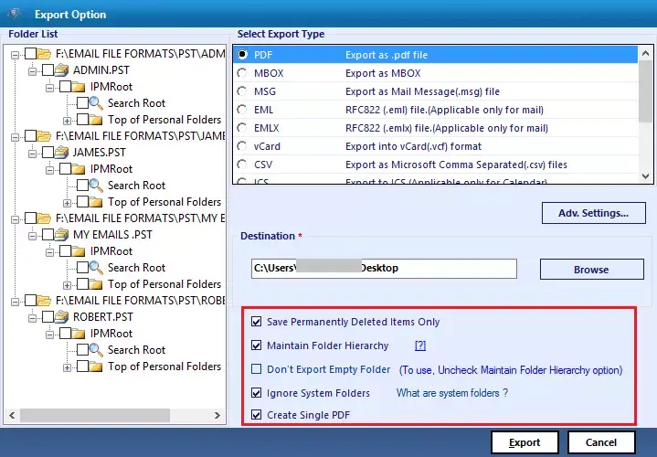 Support Permanently Deleted Outlook Data