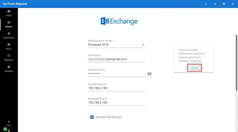 Exchange Server-Details hinzufügen