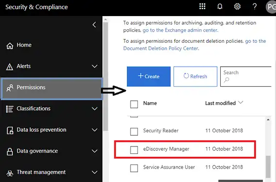 Take permissions