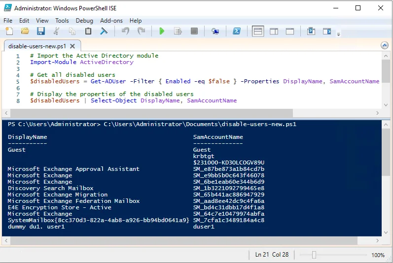 PowerShell Output