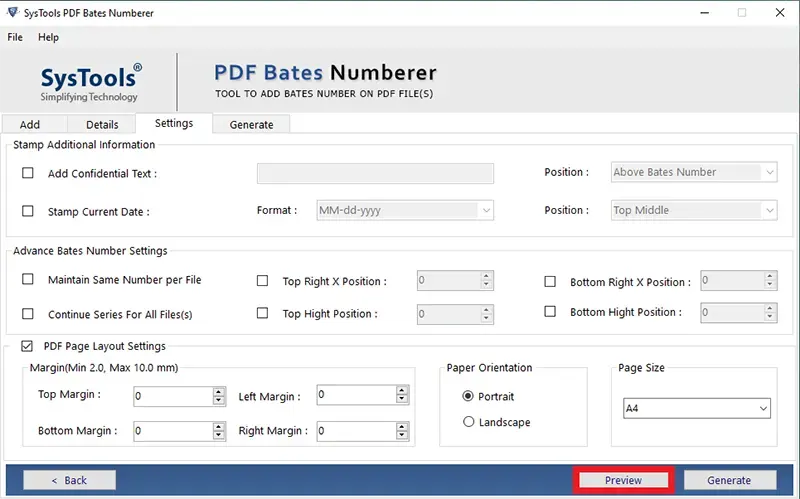 Customize page number settings