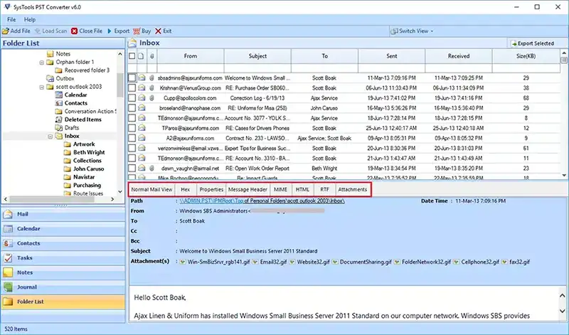 Print Outlook Emails