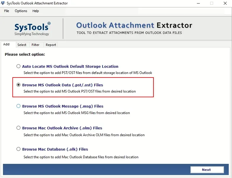 Outlook attachment extractor