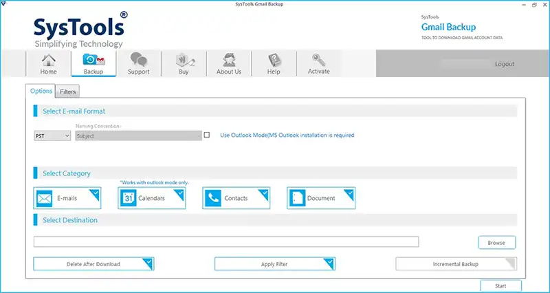 Export New Gmail Emails
