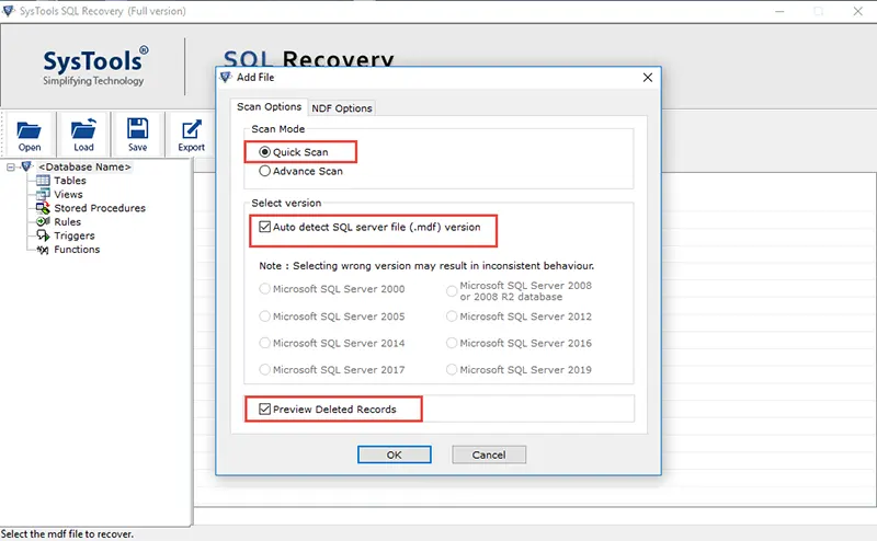 SQL Table Recovery