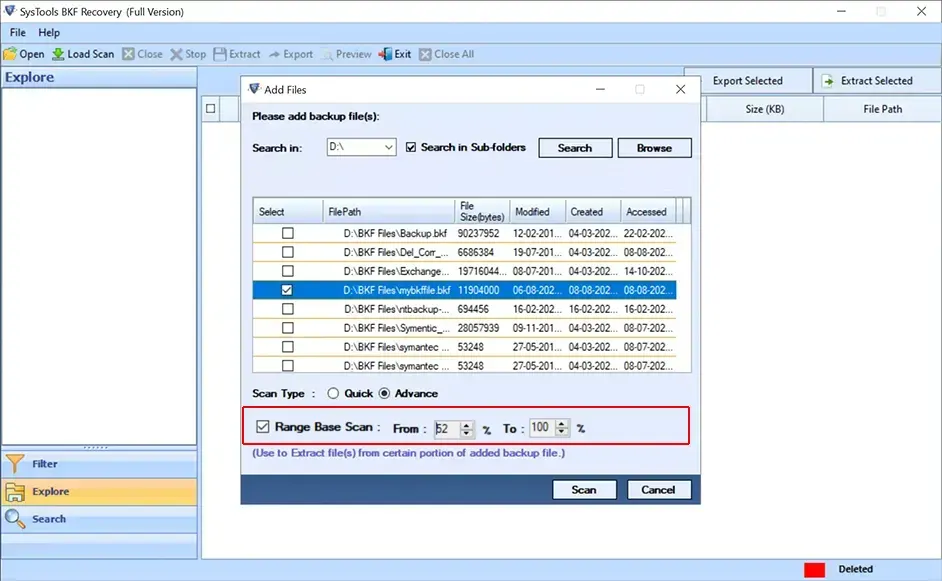 recover bkf file