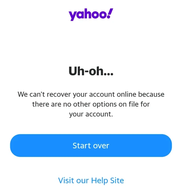 We Can’t Recover Your Account