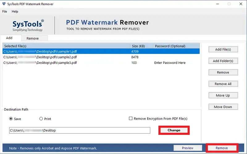remove Watermark from a PDF