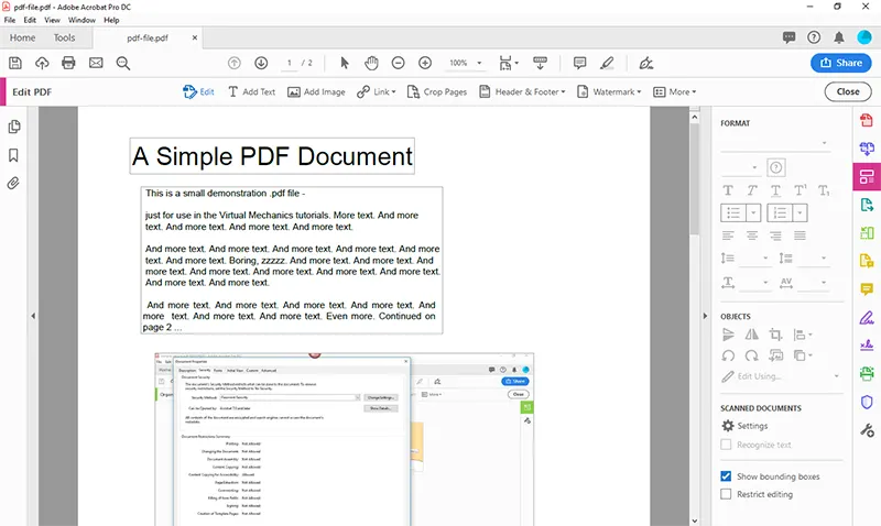 watermark eliminated from PDF file