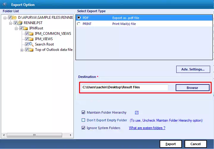 Save Specific Email in Outlook PST Files