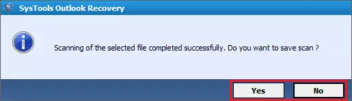 Save scan or not for future PST recovery