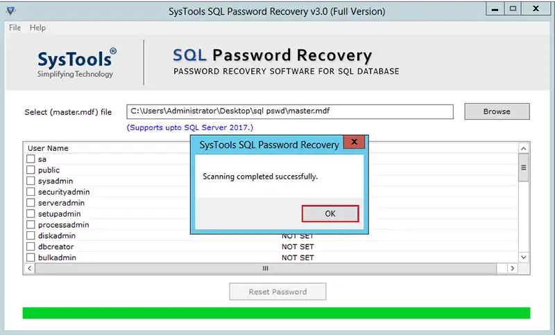sql password recovery