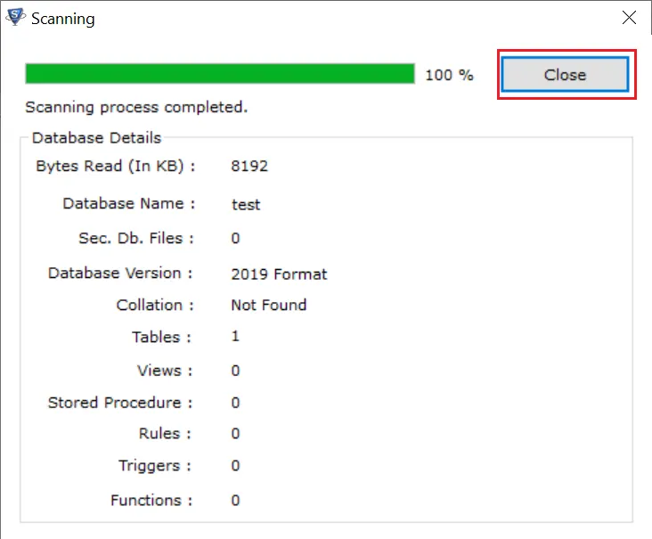 scan files to migrate SQL database
