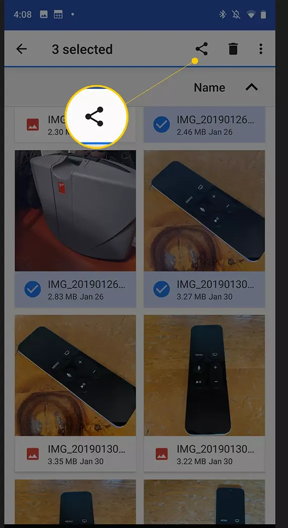 Share files using Bluetooth