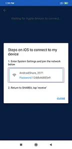 steps to connect iOS device on android phone