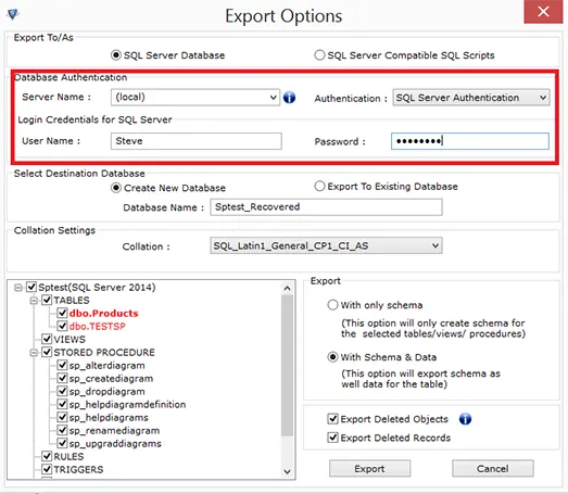 select server path