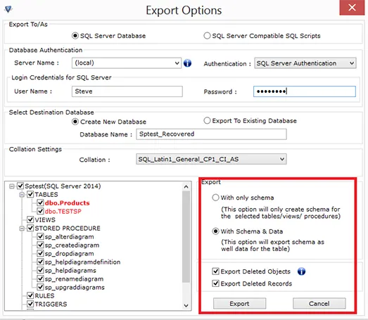 opt schema & data option