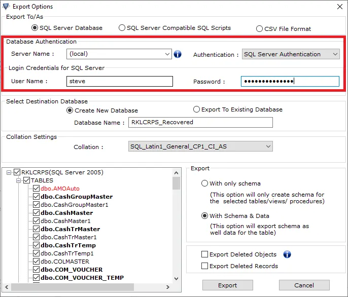 add credentials