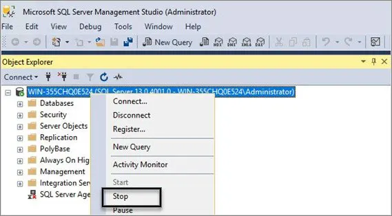 SQL Server Error 5171