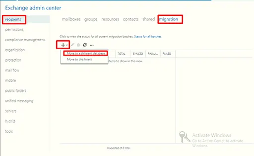 migrate mailbox database