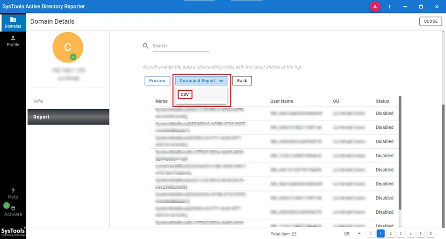 download csv