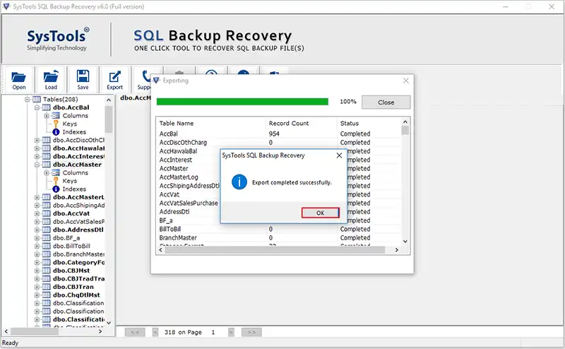 import bak file to ms sql server database