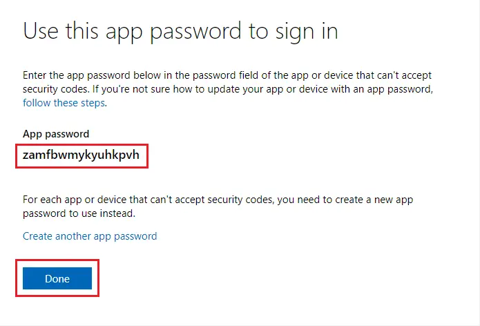 generate app password