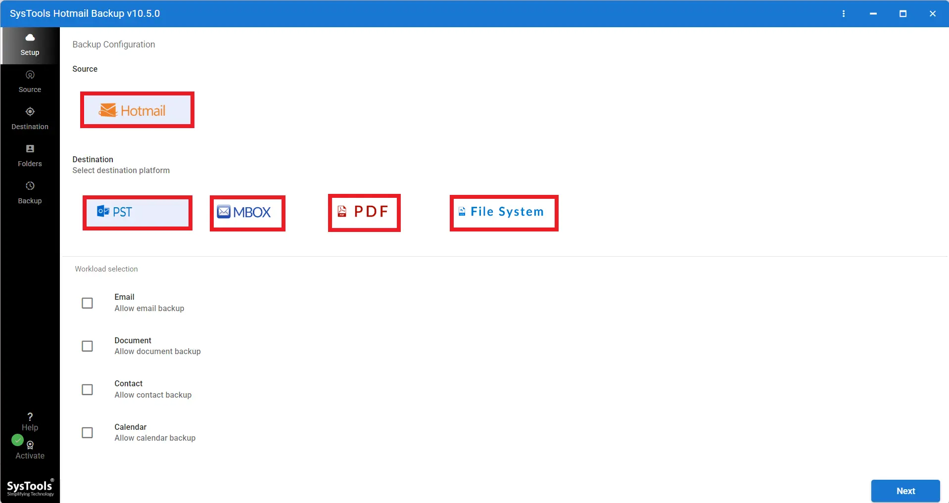 output file format