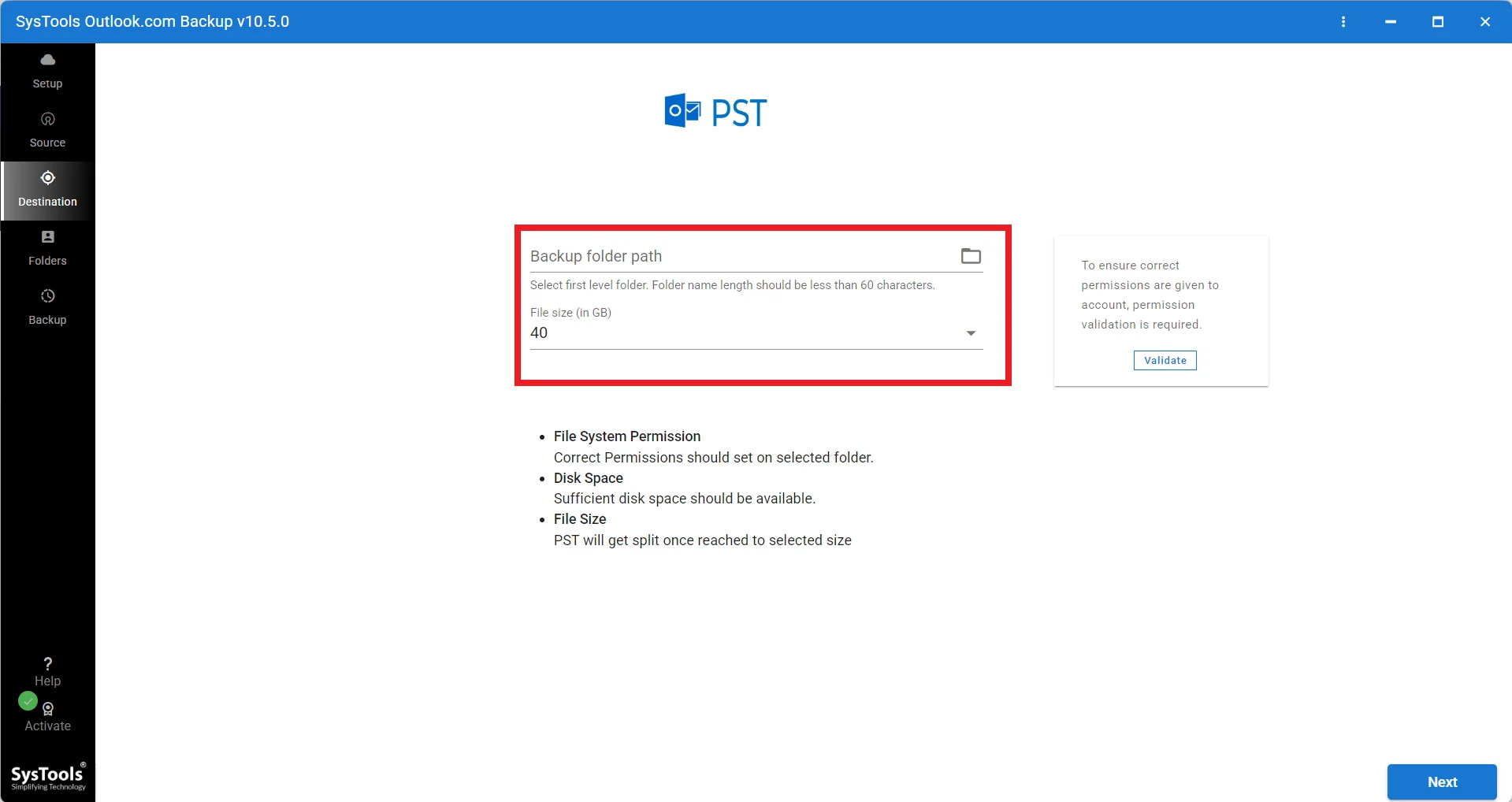 Browse Folder Path