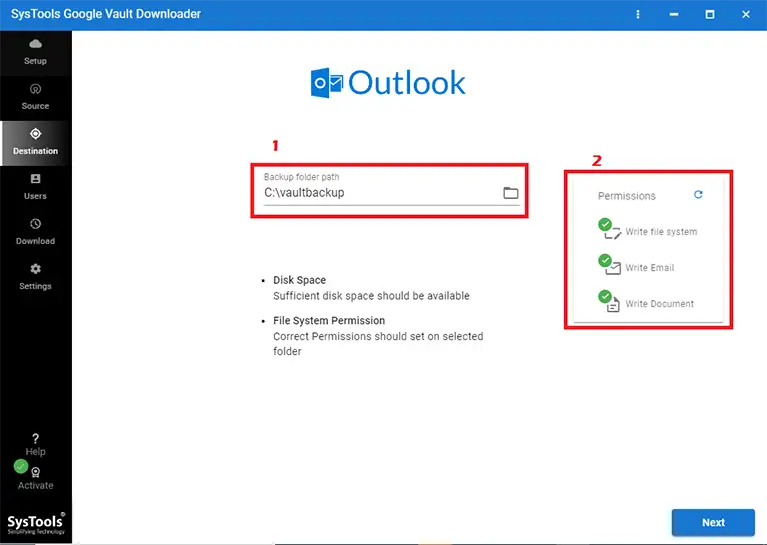 setting up export path