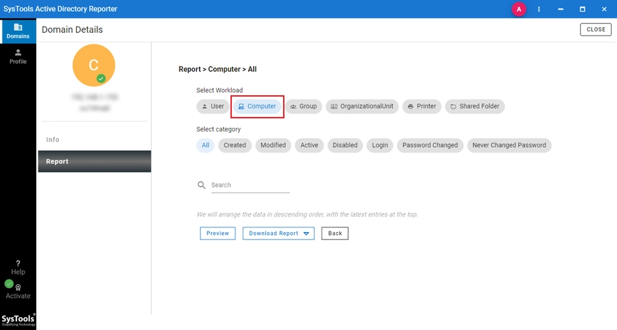 Selecting this allows you to get adcomputer filter by OU