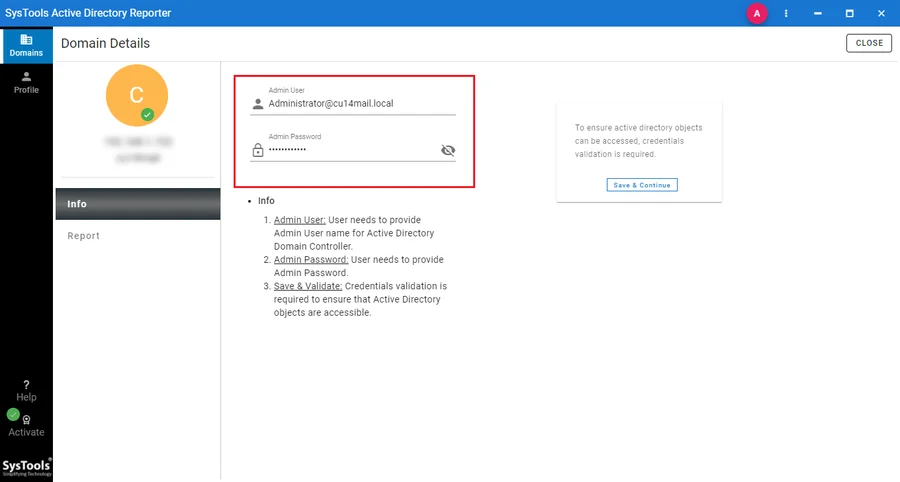 save credentials