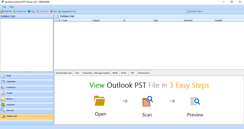 download pst viewer and launch