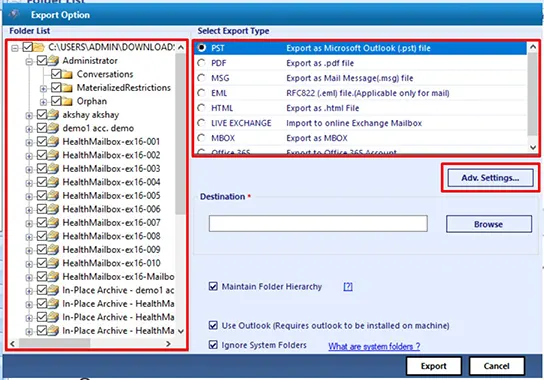 click all mailboxes