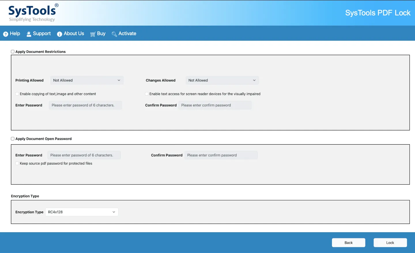 security options