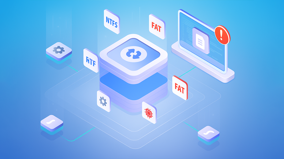 Supports NTFS and FAT File Formats