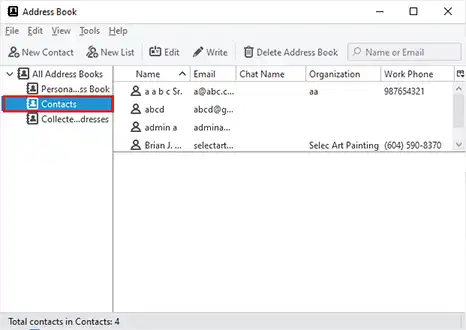 address book