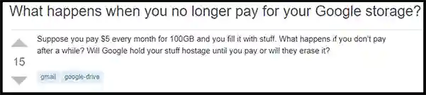 What happens When You Stop Paying For Google Storage