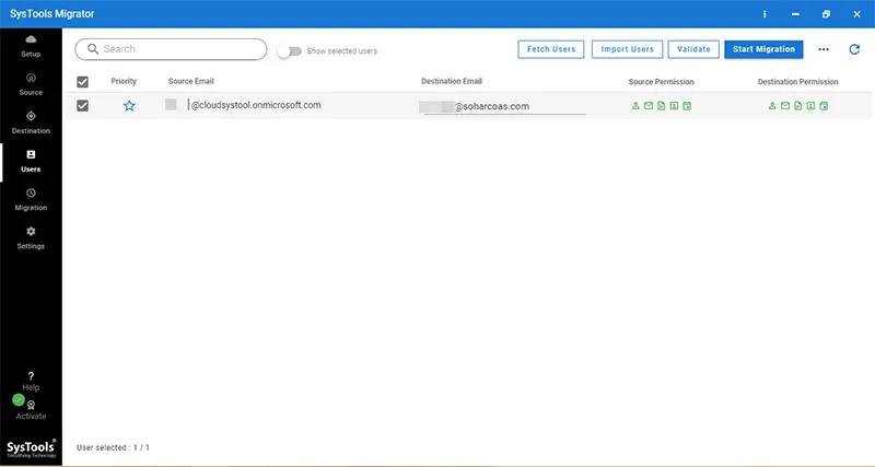 start migration process