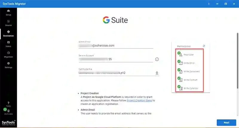 validate destination